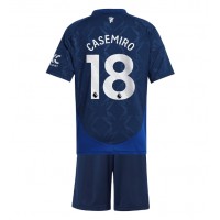 Dres Manchester United Casemiro #18 Gostujuci za djecu 2024-25 Kratak Rukav (+ kratke hlače)